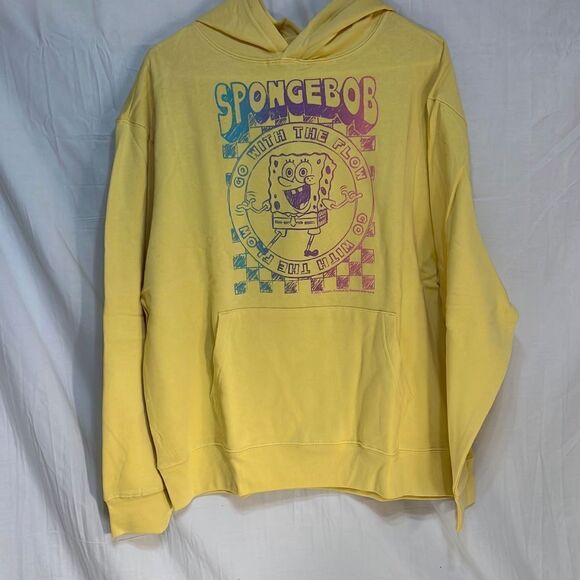 SpongeBob SquarePants™ "Go With the Flow" Gender-Neutral Pullover Hoodie for Adu - Picture 1 of 4